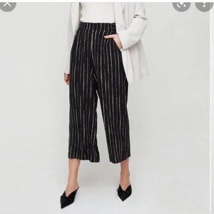 EUC Wilfred Faun Pants Medium - (Black with White Stripes)